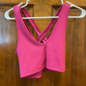 Urban Outfitters Vibrant Pink Ribbed Top